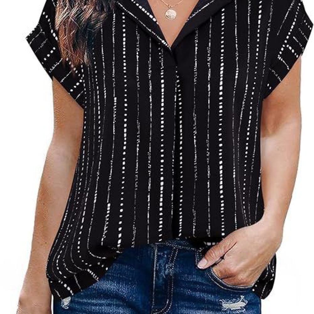 Summer Clothing Essentials Women - Camicia Casual da Donna a Righe