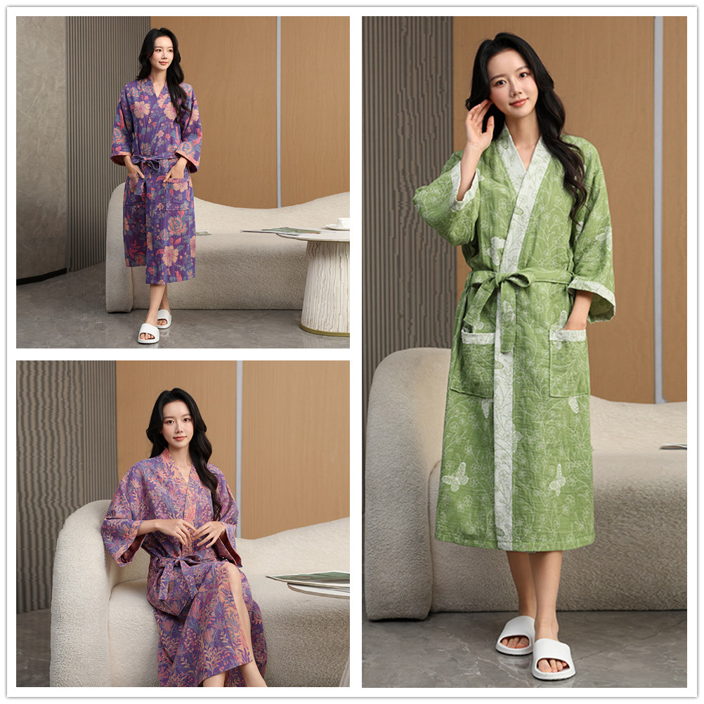 Summer Gauze Clothing - Accappatoio in Cotone a Doppio Strato