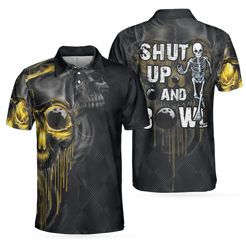 Summer Clothing Patterns - Bowling Jersey Polo Shirt Men's Clothing