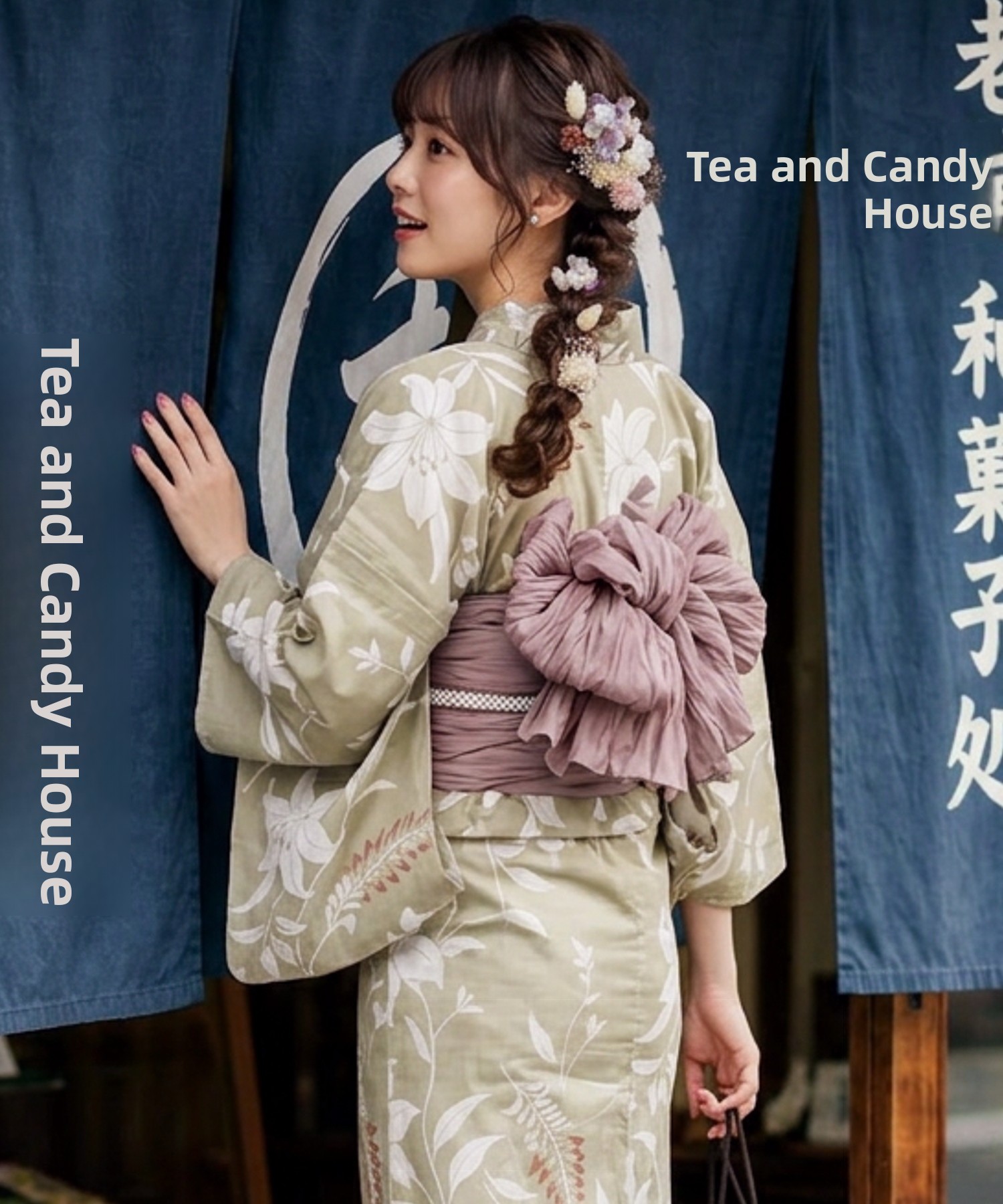 Summer Clothing Material - Yukata Tradizionale in Cotone e Lino,