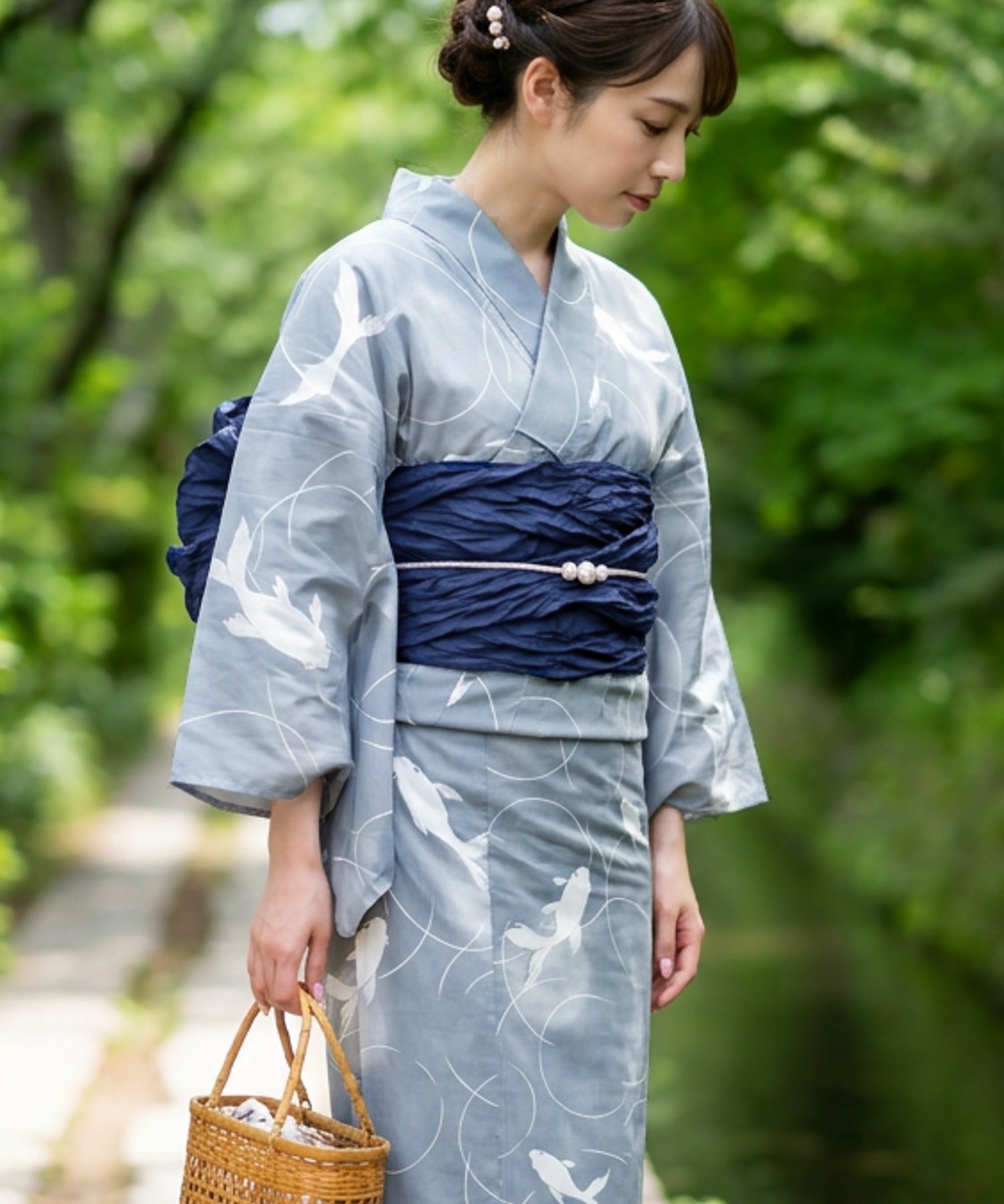 Summer Clothing Material - Yukata Tradizionale in Cotone e Lino,