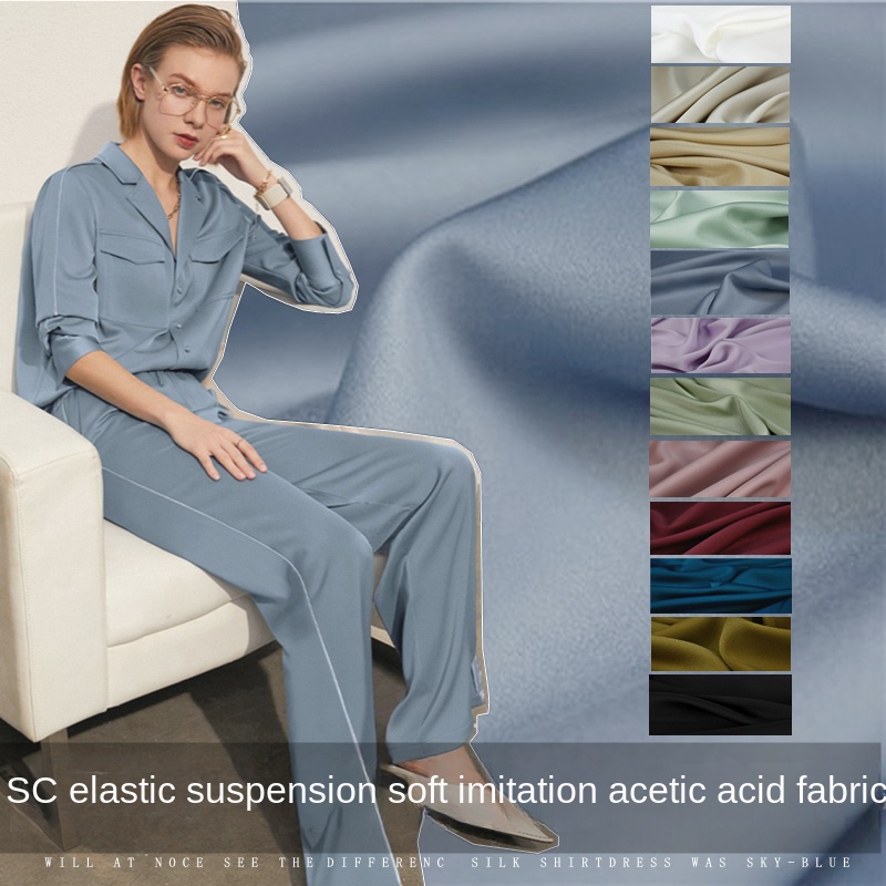 Summer Clothing Material - Tessuto in acetato effetto raso opaco