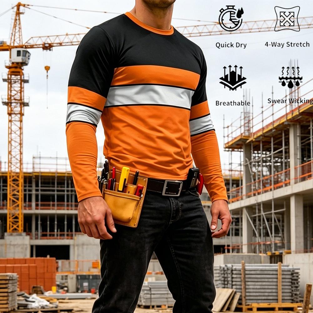 Summer Knit Clothing - T-shirt a Maniche Lunghe da Lavoro