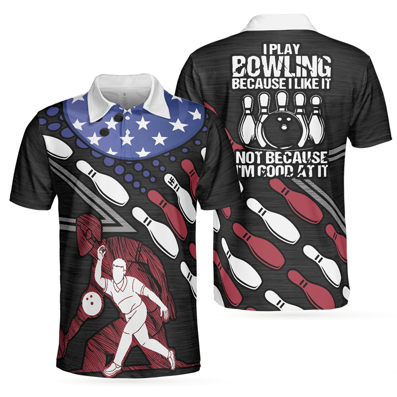 Bowling Jersey Polo Shirt Men' - Summer Clothing Patterns recensione e prezzo
